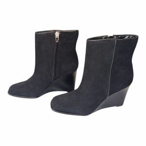 Dolce Vita Black Wedge Ankle Boots square toe